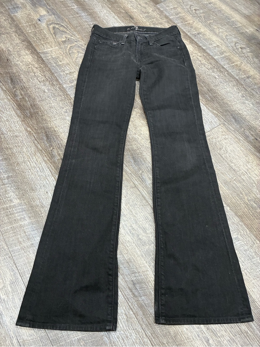 7 For All Mankind Women's Black Flared Jeans